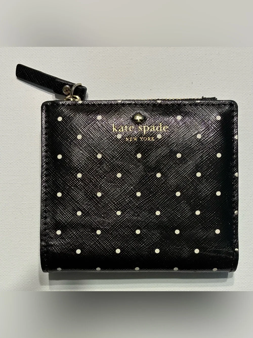 kate spade Black Polka Dot Compact Wallet